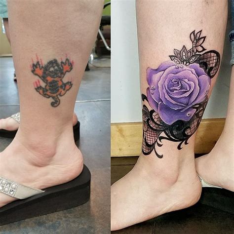 flower cover up tattoo ideas|cute flower tattoo designs.